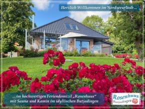 Nordseeurlaub im hochwertigen Feriendomizil Rosenhuus mit Sauna und Kamin im idyllischen Butjadingen